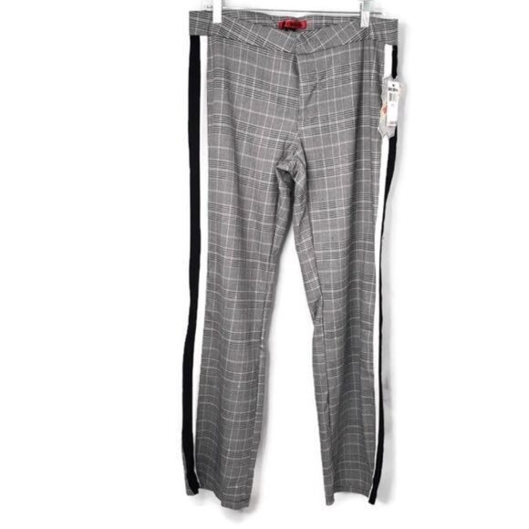NEW Hot Kiss Plaid Pants Tuxedo Stripe Black White‎ Juniors Size 5 NWT School - Picture 6 of 6